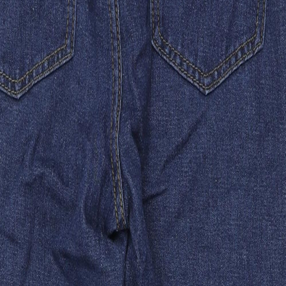 Boohoo Womens Blue  Cotton Skinny Jeans Size 10 L29 in Regular Button - Maternity