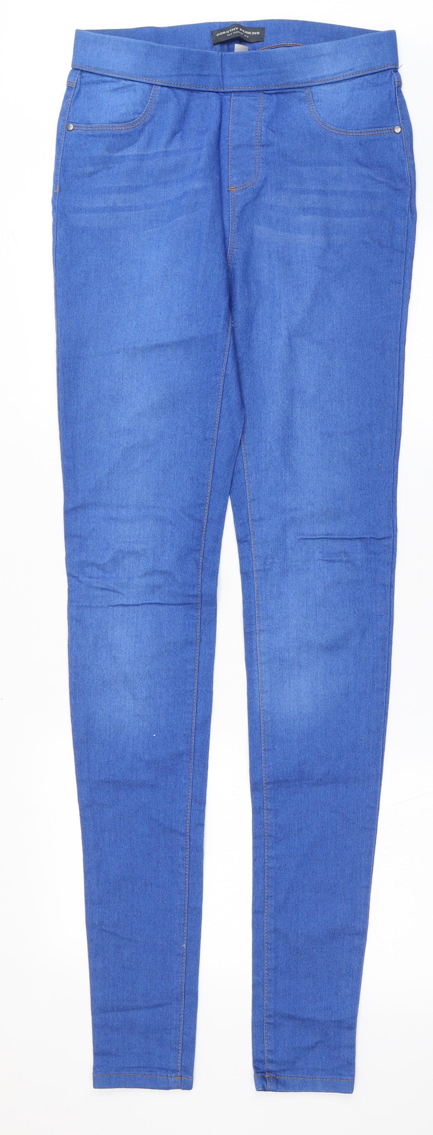 Dorothy Perkins Womens Blue  Cotton Jegging Jeans Size 8 L34 in Regular