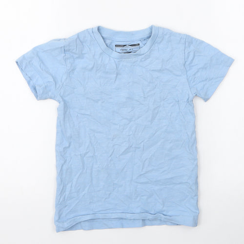 NEXT Boys Blue  100% Cotton Jersey T-Shirt Size 3-4 Years Round Neck Pullover