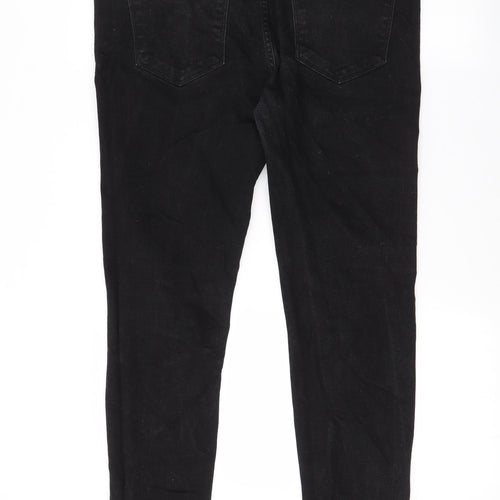 V By Very Mens Black  Cotton Skinny Jeans Size 36 in L29 in Slim Zip