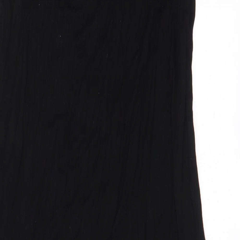 PRETTYLITTLETHING Womens Black  Viscose Maxi  Size 16  Round Neck Pullover