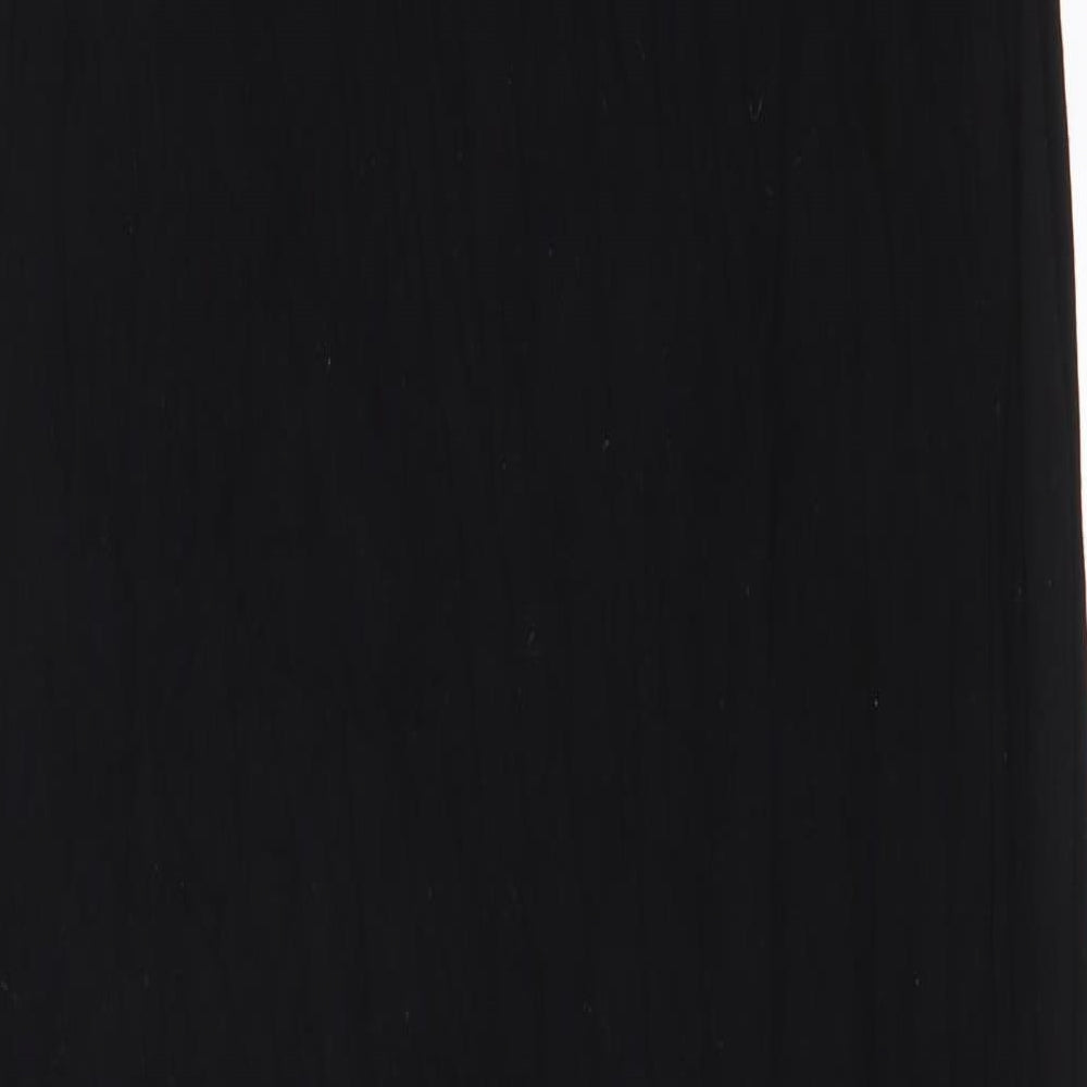 PRETTYLITTLETHING Womens Black  Viscose Maxi  Size 16  Round Neck Pullover