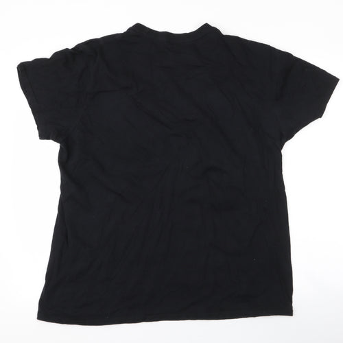 boohoo  Womens Black  Polyester Jersey T-Shirt Size L Round Neck - WMN , woman