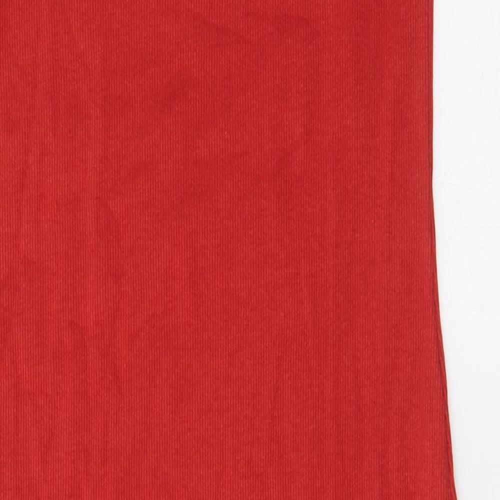 New Look Womens Orange  Cotton Bodycon  Size 14  Square Neck Pullover