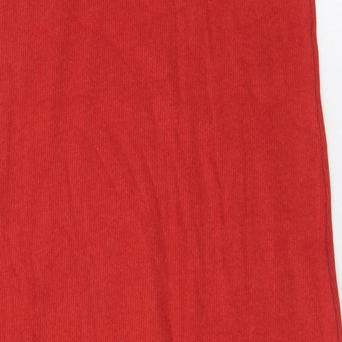 New Look Womens Orange  Cotton Bodycon  Size 14  Square Neck Pullover