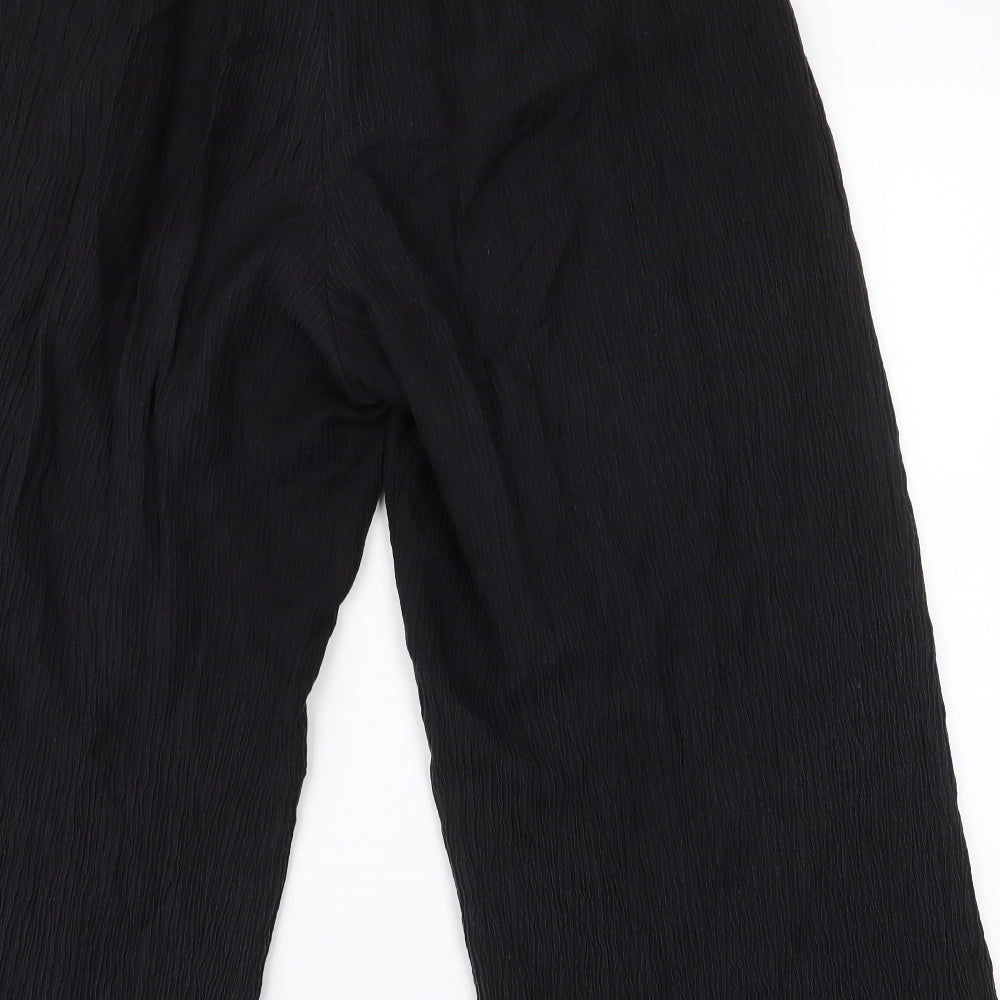 Primark Womens Black  Lyocell Cropped Trousers Size 14 L23 in Regular  - Culotte
