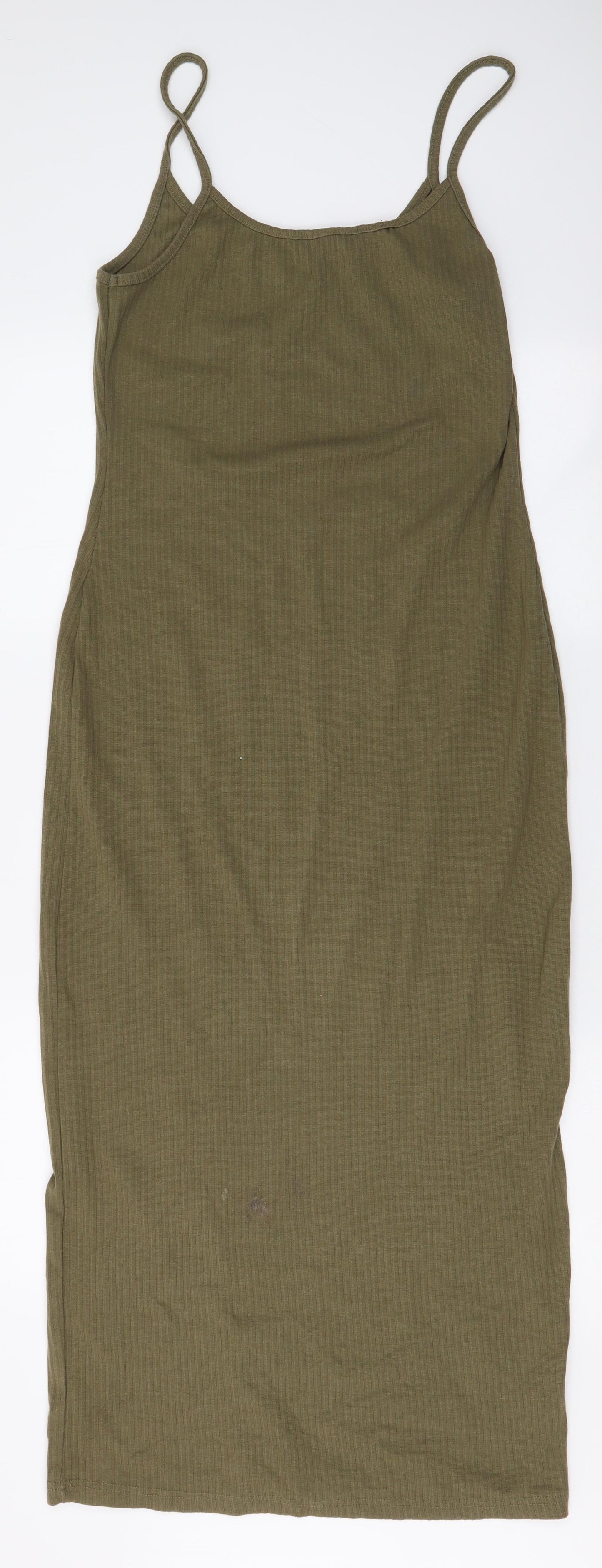 Missguided Womens Green  Cotton Maxi  Size 14  Round Neck Pullover