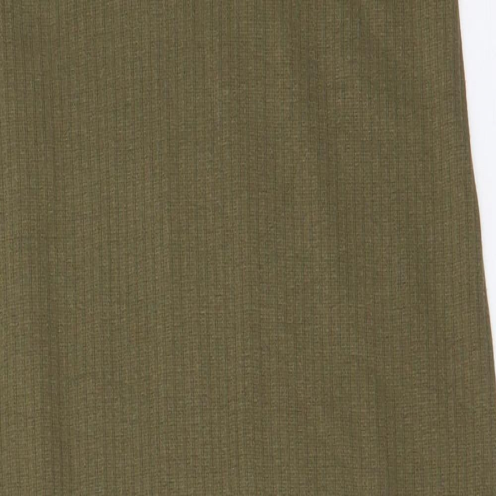 Missguided Womens Green  Cotton Maxi  Size 14  Round Neck Pullover