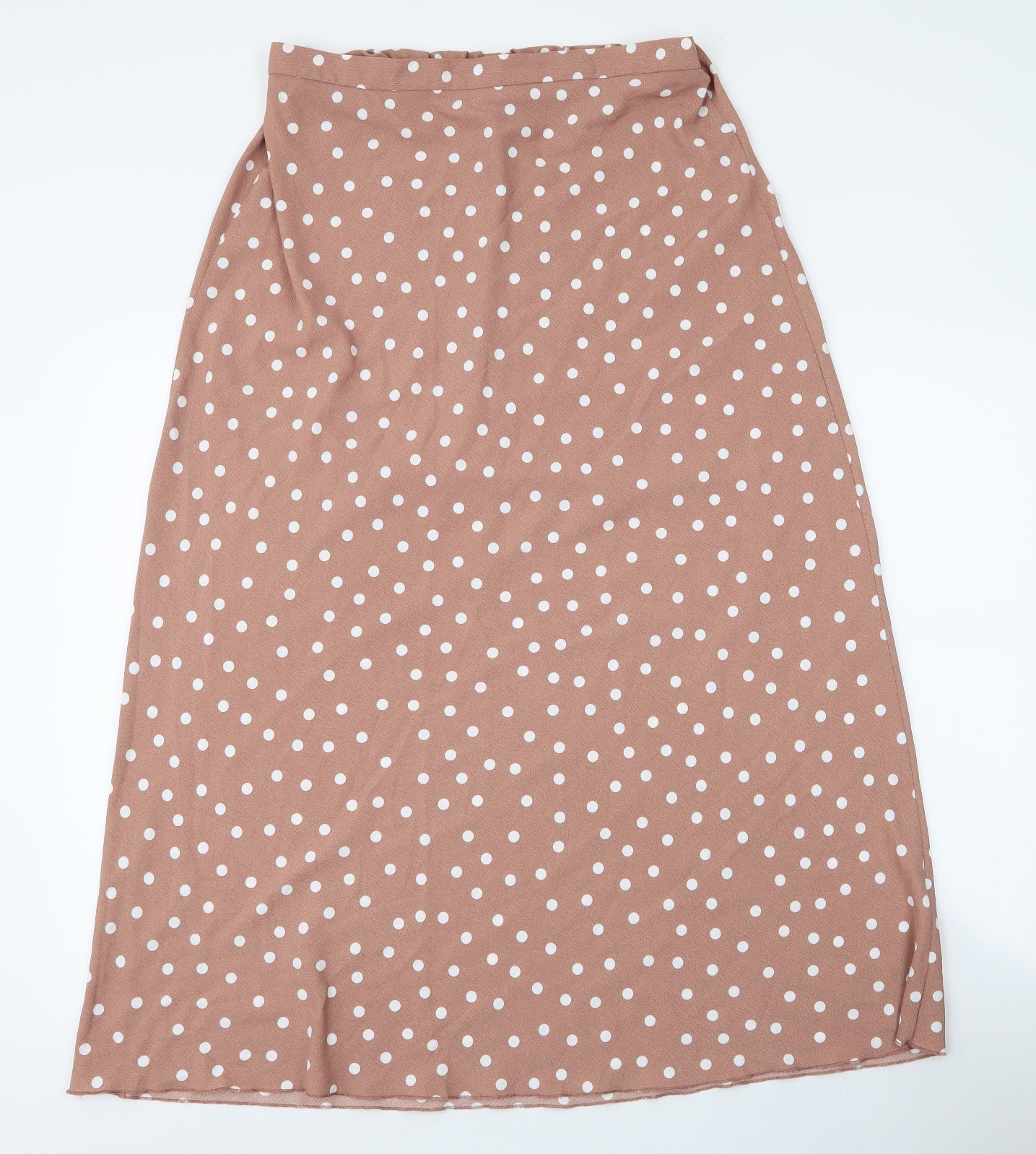 Primark Womens Brown Polka Dot Polyester Maxi Skirt Size 16