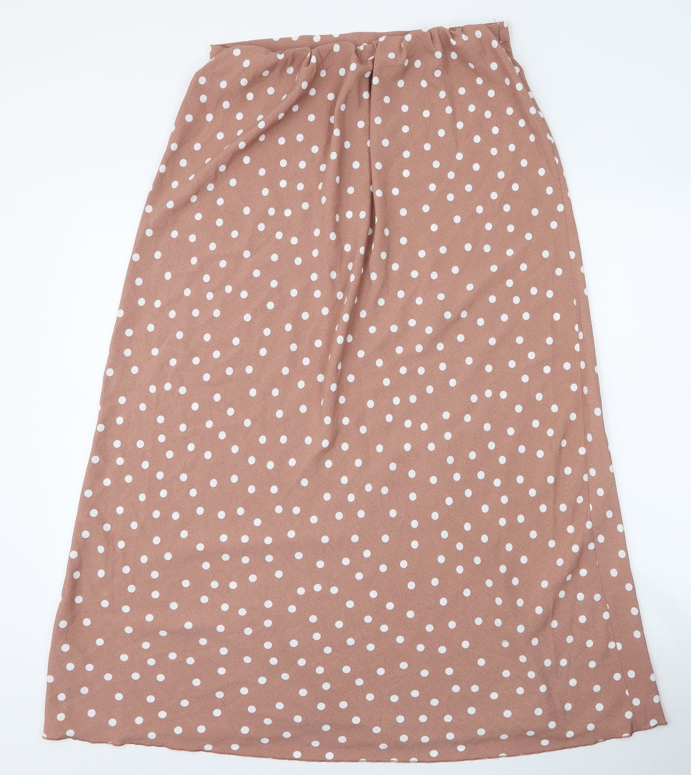 Primark Womens Brown Polka Dot Polyester Maxi Skirt Size 16
