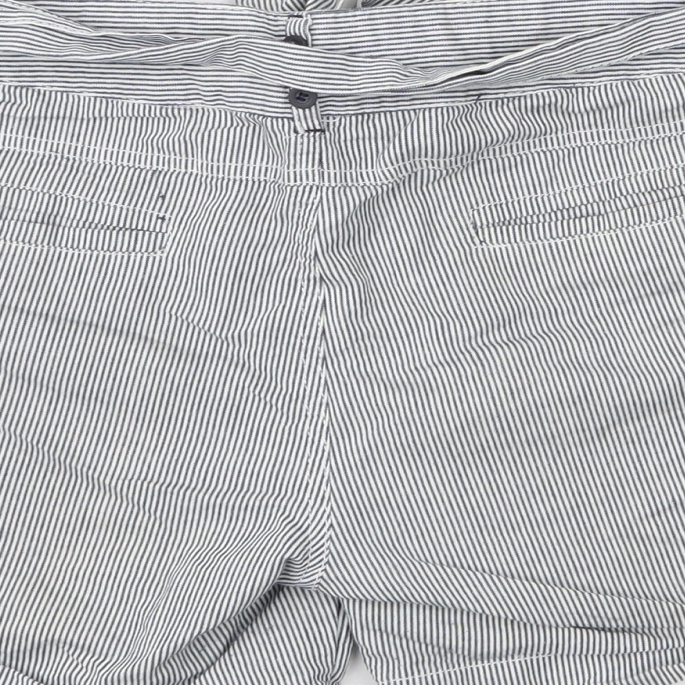 Denim & Co. Womens Grey  Cotton Bermuda Shorts Size 12  Regular Zip