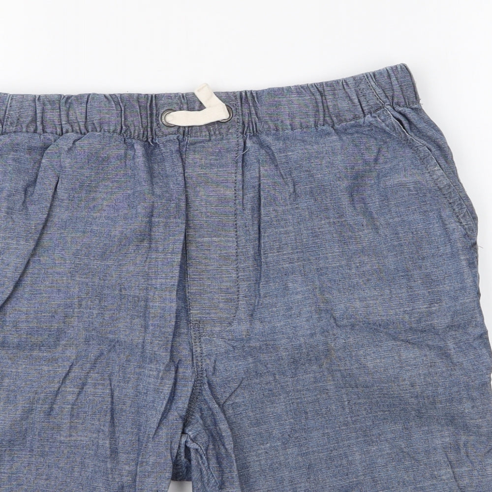 NEXT Boys Blue  100% Cotton Chino Shorts Size 14 Years  Regular Drawstring