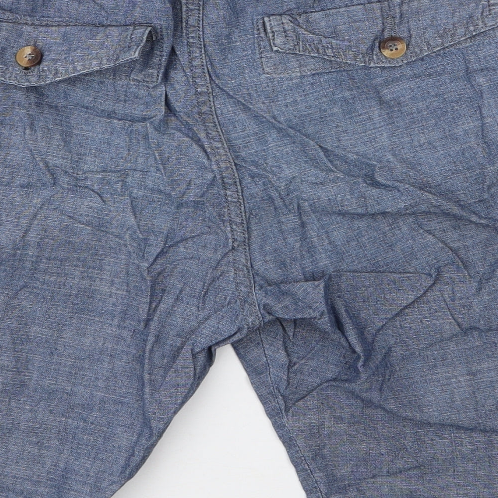NEXT Boys Blue  100% Cotton Chino Shorts Size 14 Years  Regular Drawstring