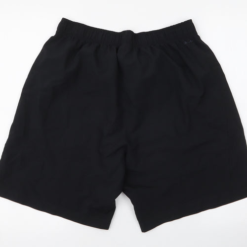 Nike Mens Black  100% Polyester Athletic Shorts Size L  Regular Drawstring