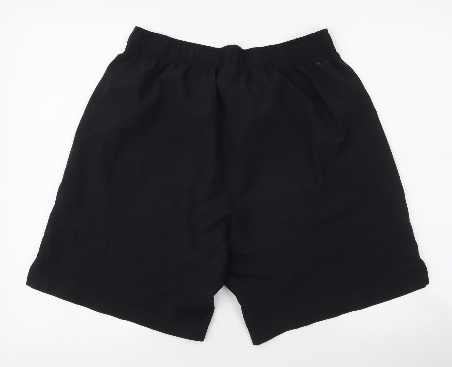 Nike Mens Black  100% Polyester Athletic Shorts Size L  Regular Drawstring