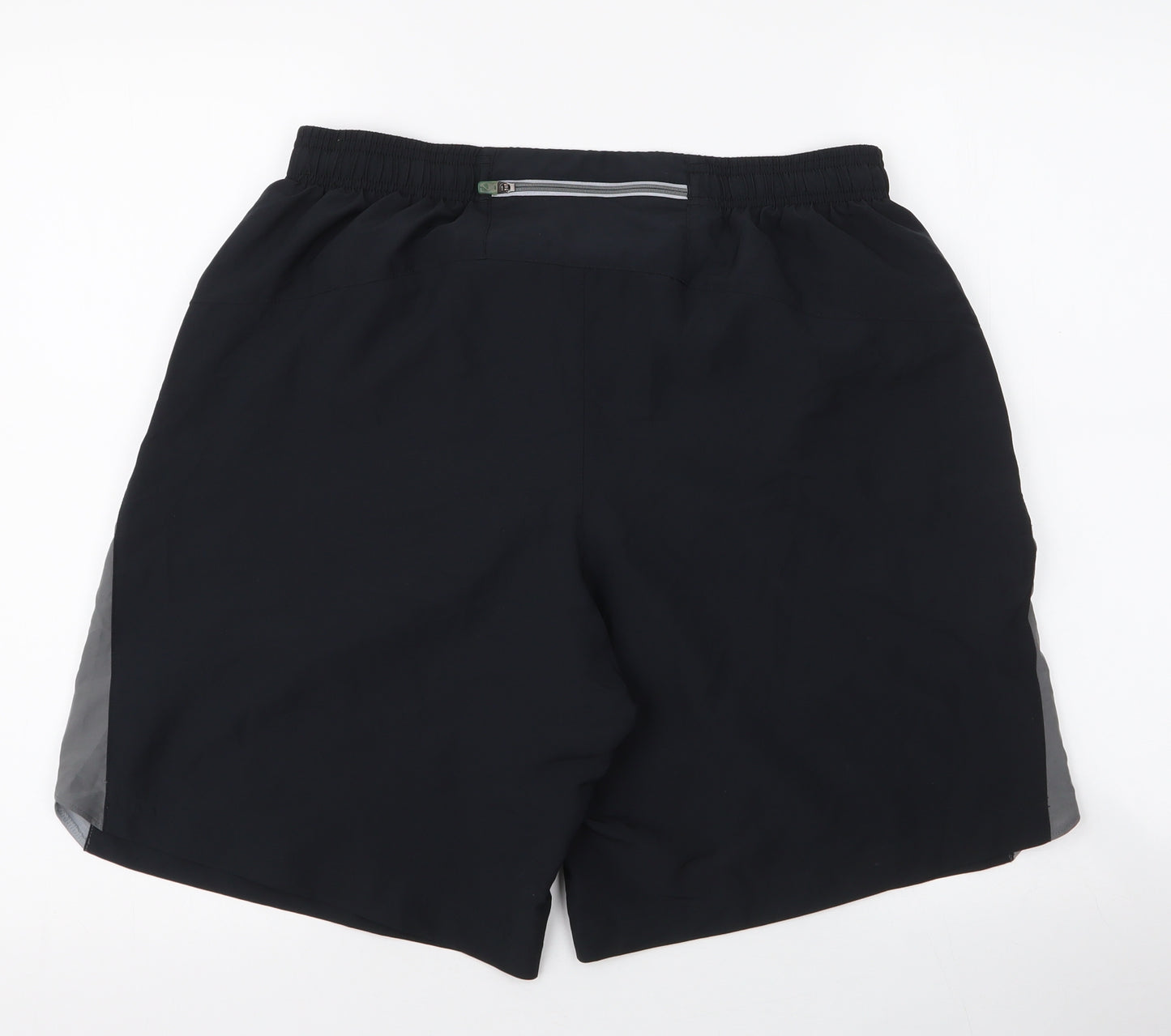 Under Amour Mens Black  Polyester Athletic Shorts Size L L10 in Regular Drawstring