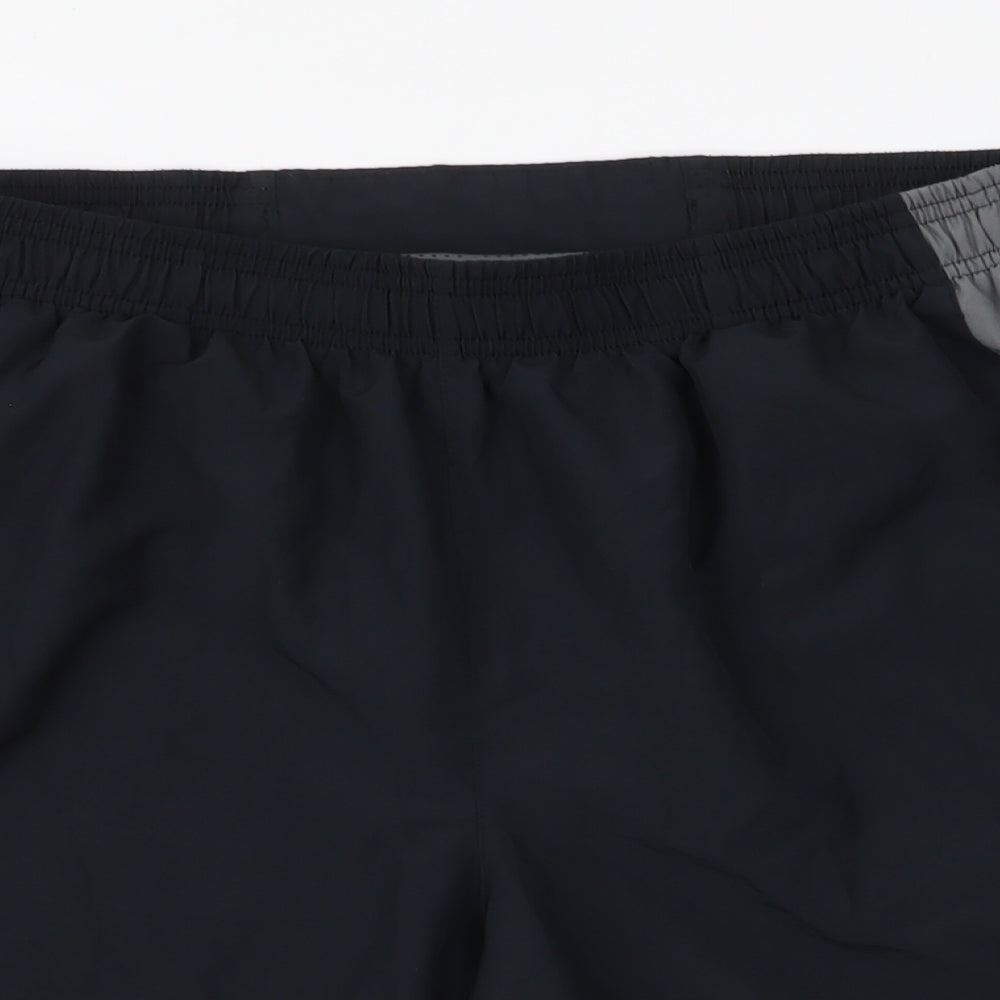 Under Amour Mens Black  Polyester Athletic Shorts Size L L10 in Regular Drawstring