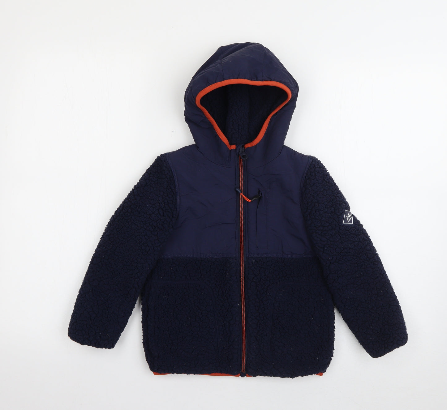 Joules Boys Blue  Polyester Full Zip Hoodie Size 5 Years  Zip