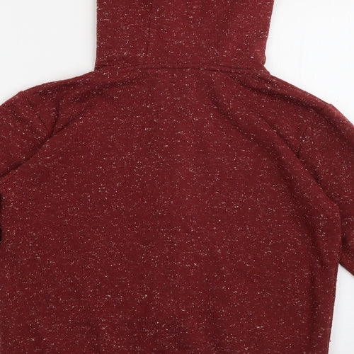 Rebel Boys Red  Polyester Full Zip Hoodie Size 9-10 Years  Zip