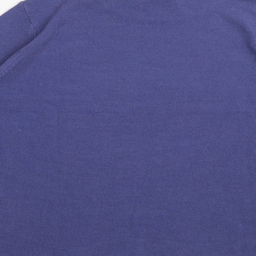 Sarah Hamilton Womens Blue  Acrylic Jersey T-Shirt Size M High Neck