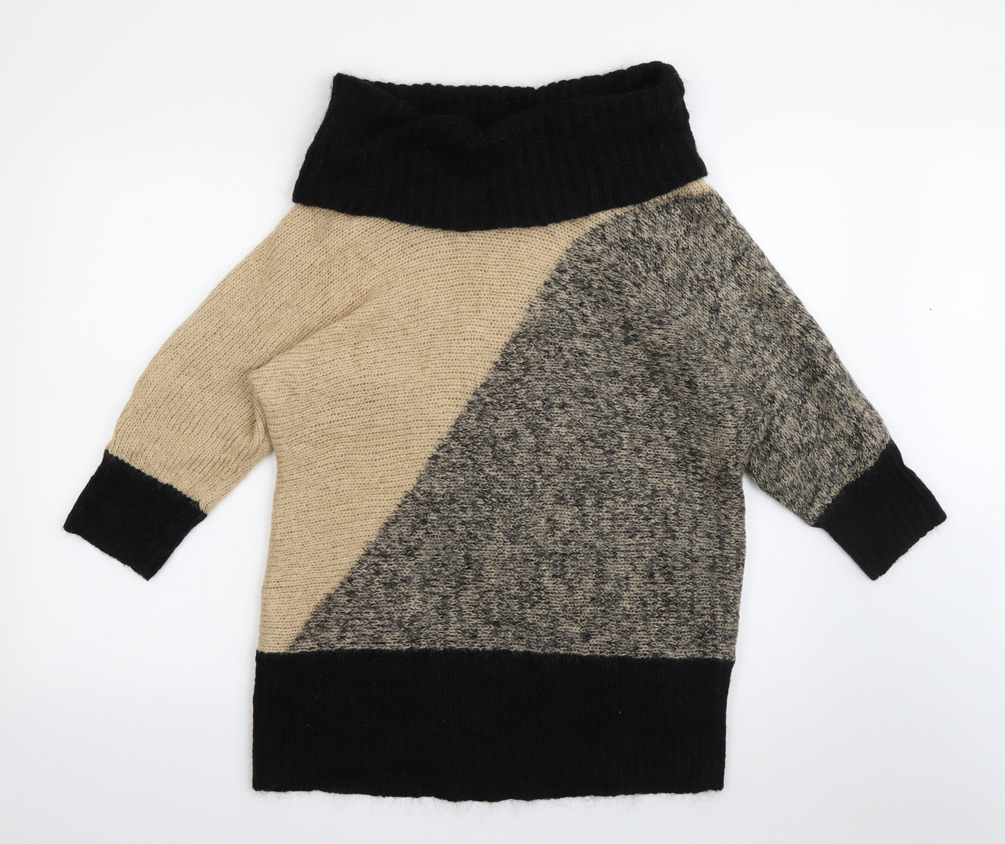 Wallis Womens Beige Roll Neck  Acrylic Pullover Jumper Size M