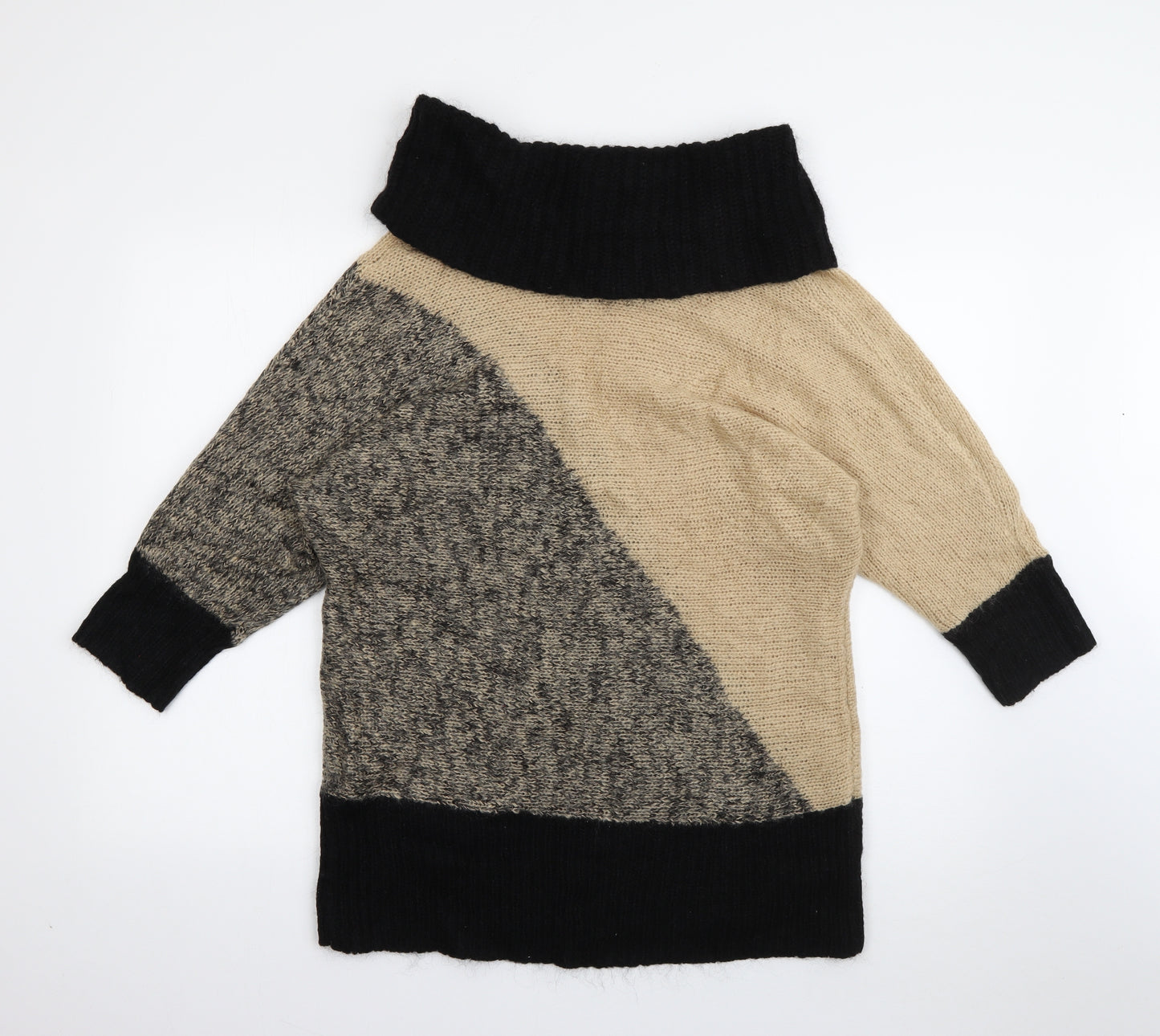 Wallis Womens Beige Roll Neck  Acrylic Pullover Jumper Size M