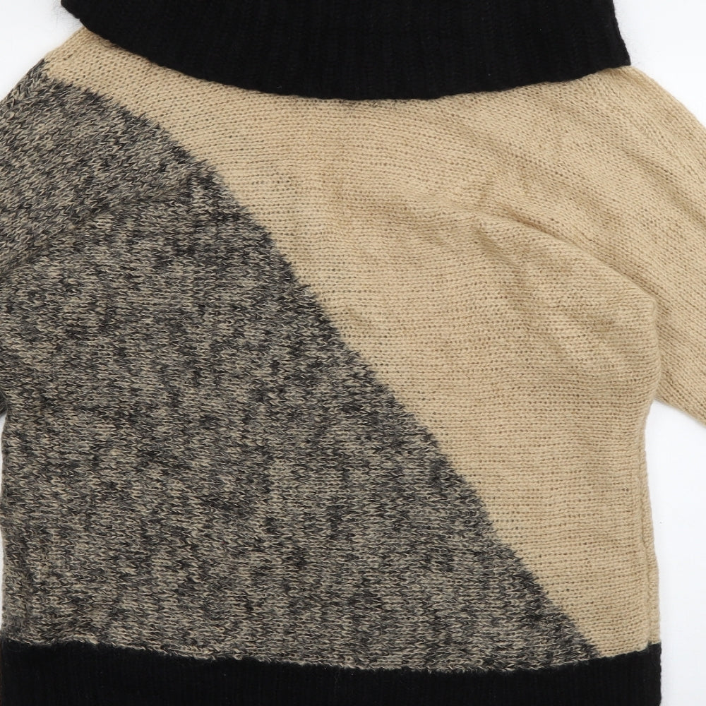 Wallis Womens Beige Roll Neck  Acrylic Pullover Jumper Size M