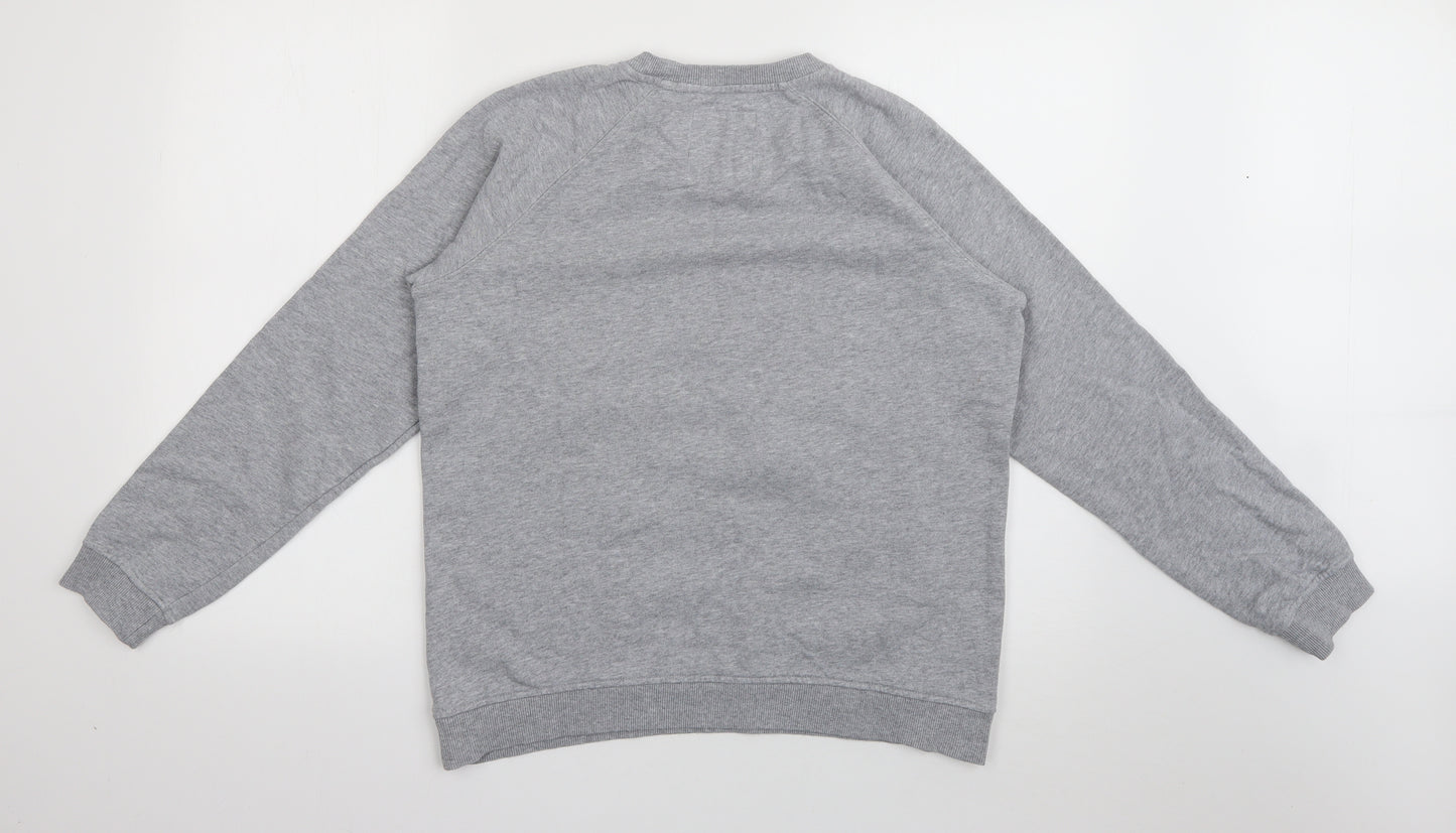 Crew Clothing Womens Grey Crew Neck  Cotton Pullover Jumper Size 12