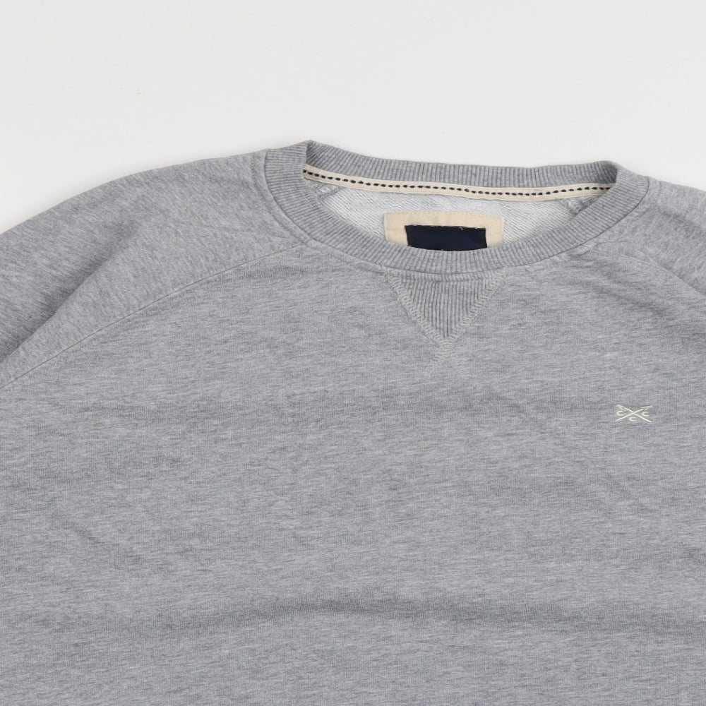Crew Clothing Womens Grey Crew Neck  Cotton Pullover Jumper Size 12
