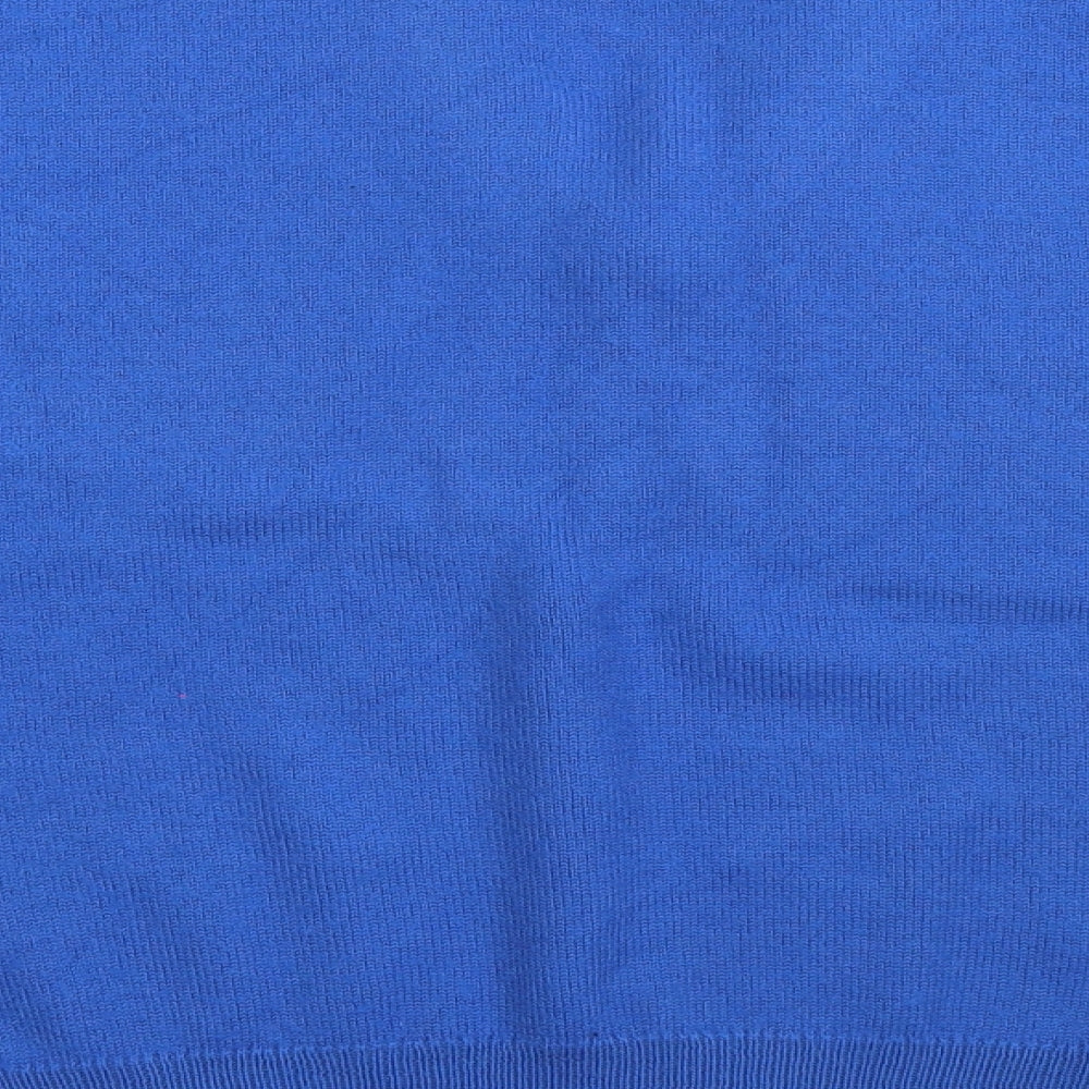 Wolsey Mens Blue V-Neck Argyle/Diamond Wool Pullover Jumper Size L