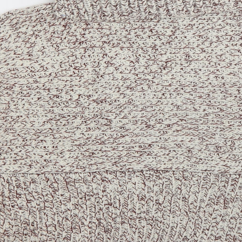 Topshop Womens White Roll Neck  Acrylic Pullover Jumper Size 12