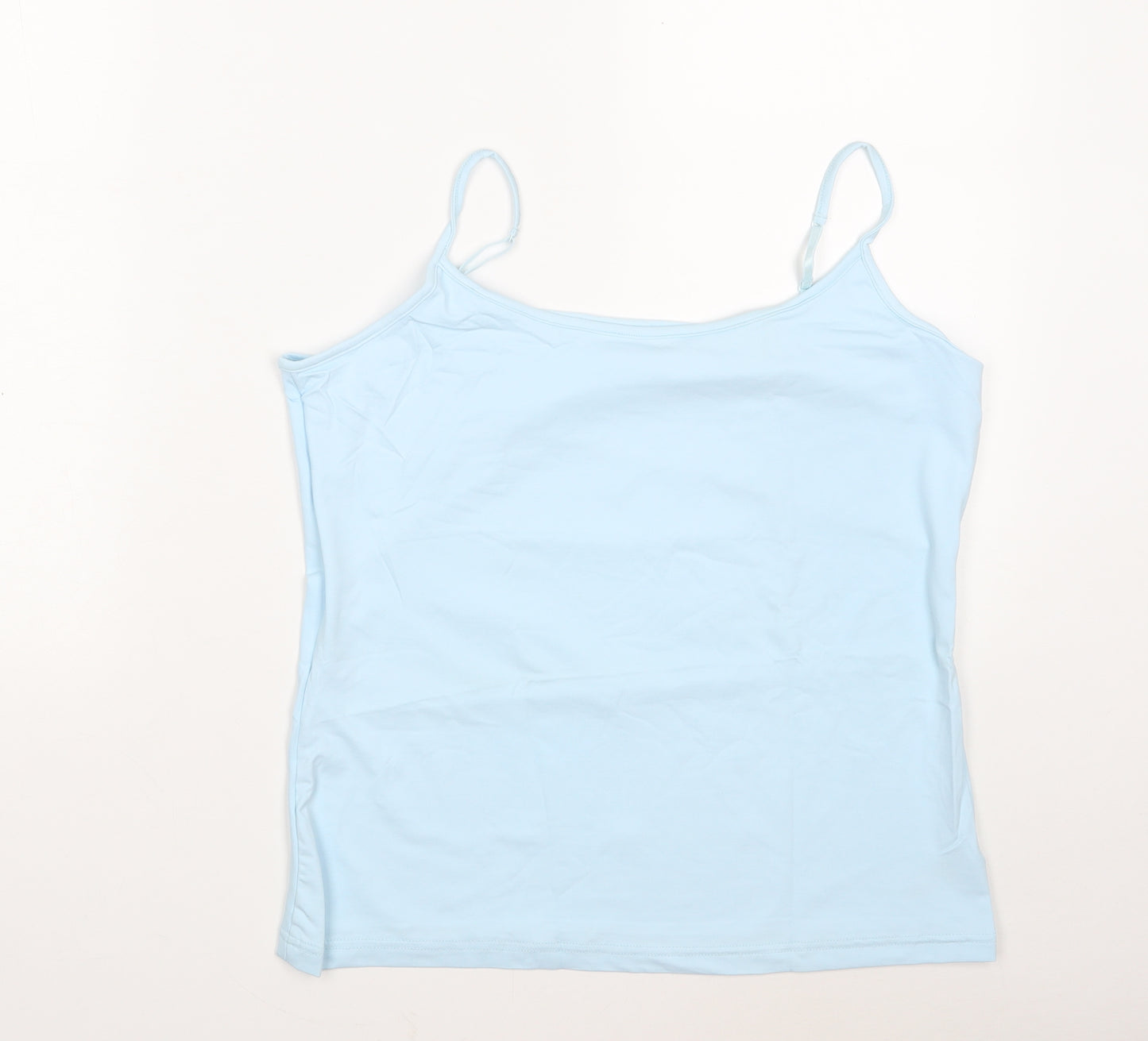 Dunnes Stores Womens Blue  Nylon Camisole Tank Size 18 Boat Neck