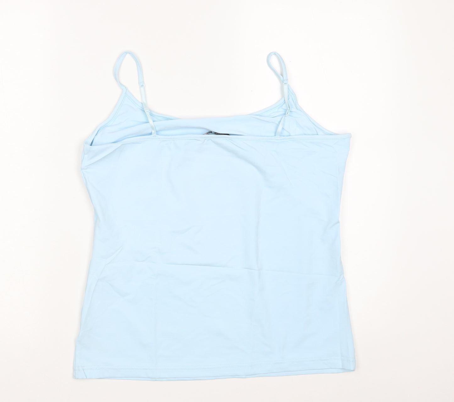 Dunnes Stores Womens Blue  Nylon Camisole Tank Size 18 Boat Neck