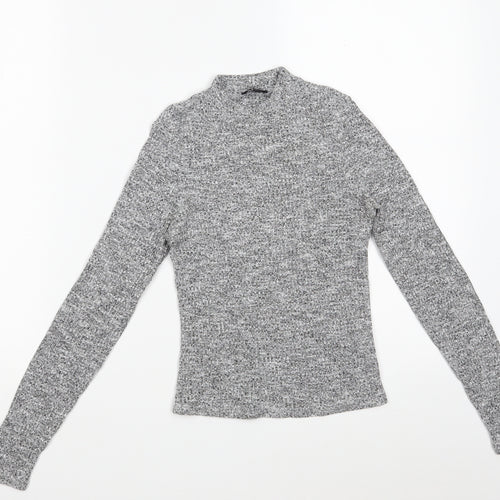 River Island Womens Grey  Polyester Pullover Sweatshirt Size 8