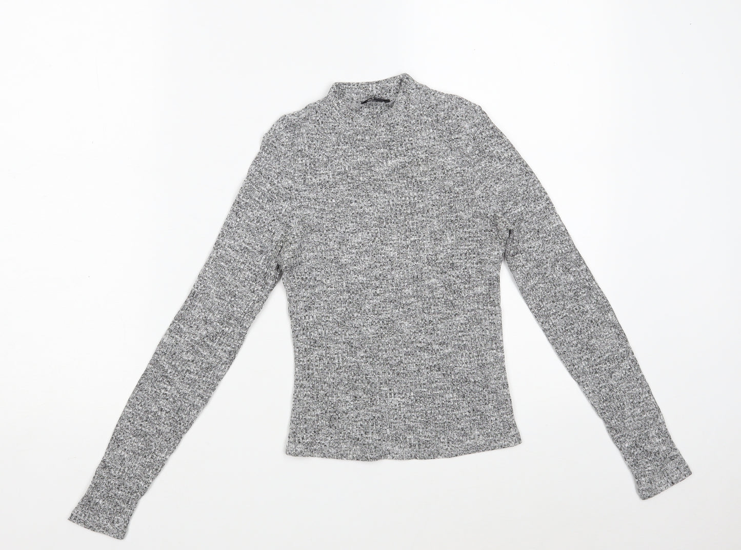 River Island Womens Grey  Polyester Pullover Sweatshirt Size 8