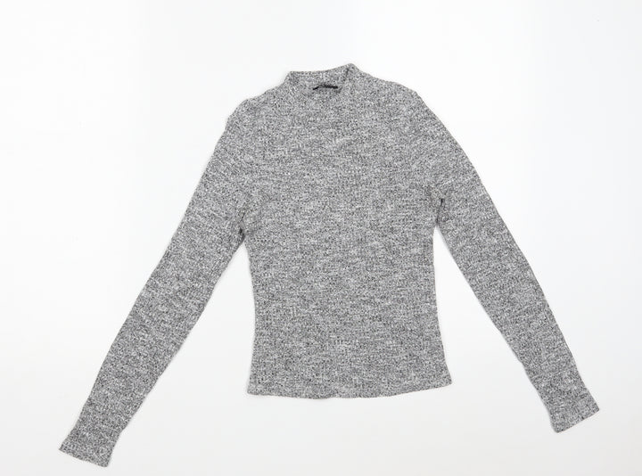 River Island Womens Grey  Polyester Pullover Sweatshirt Size 8