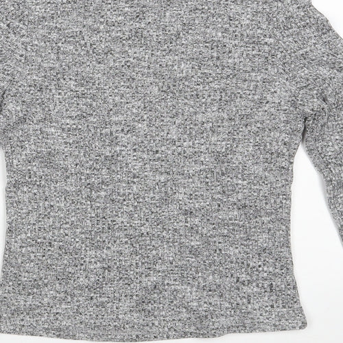 River Island Womens Grey  Polyester Pullover Sweatshirt Size 8