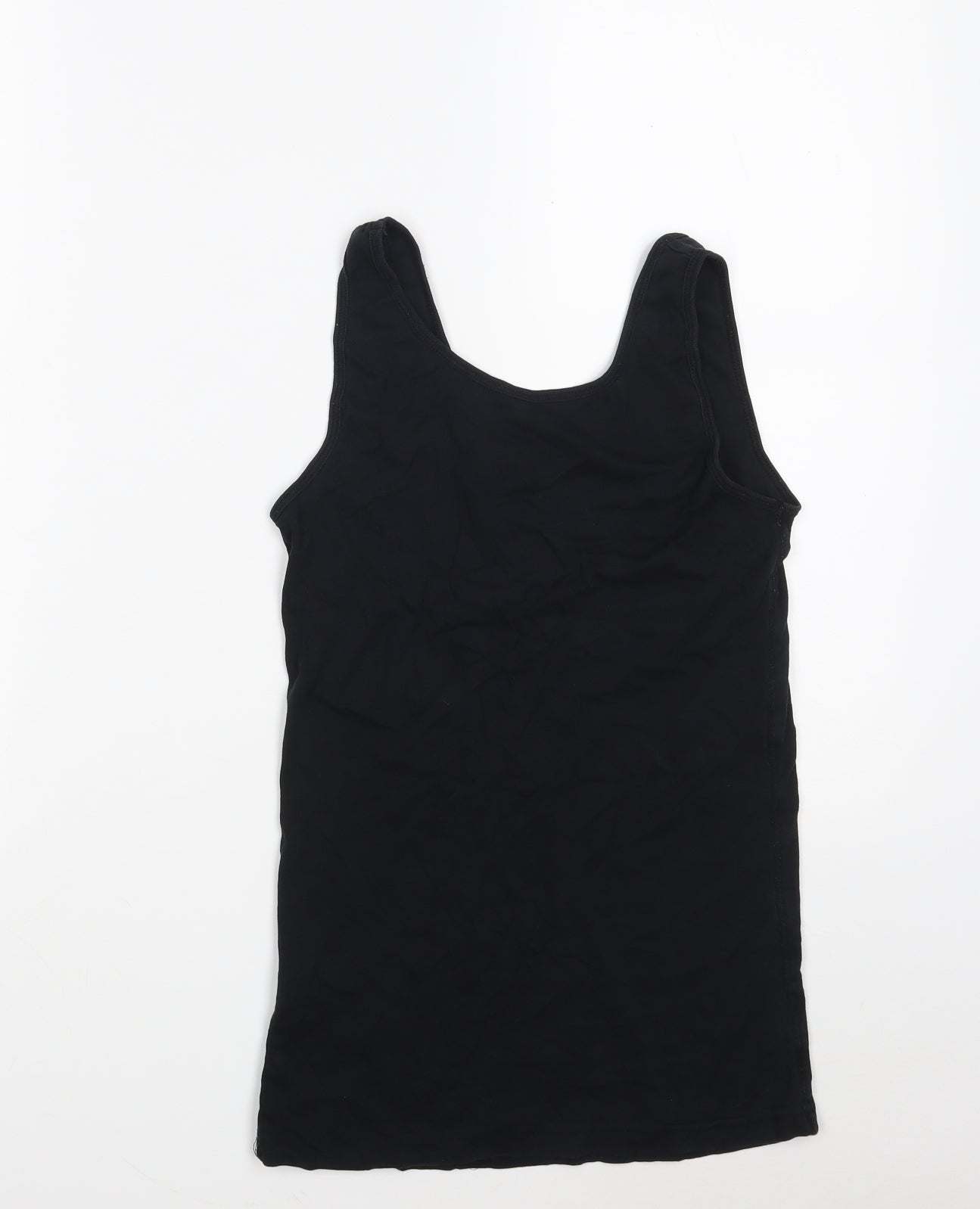 Dunnes Stores Womens Black  100% Cotton Vest Sweatshirt Size 12