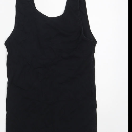 Dunnes Stores Womens Black  100% Cotton Vest Sweatshirt Size 12