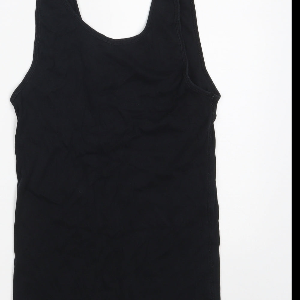 Dunnes Stores Womens Black  100% Cotton Vest Sweatshirt Size 12