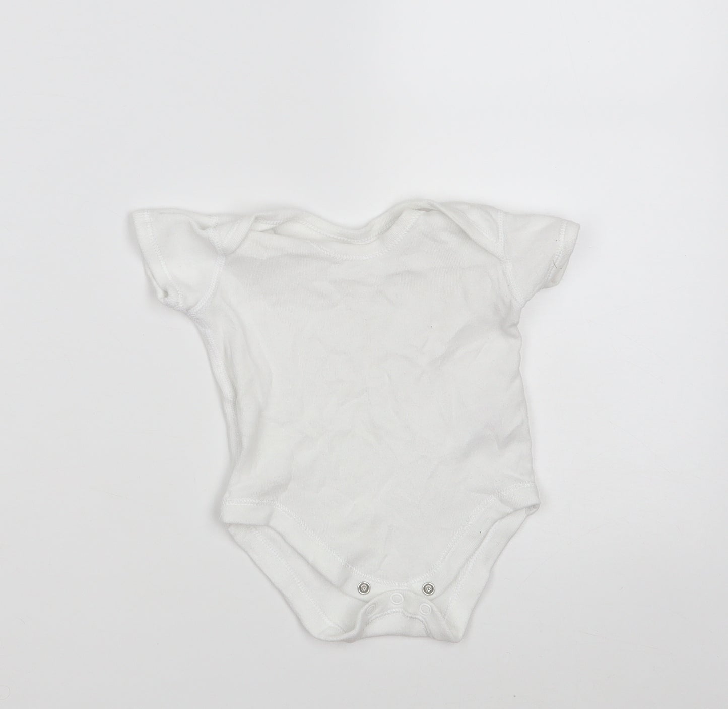 Matalan Baby White  100% Cotton Babygrow One-Piece Size 0-3 Months  Button