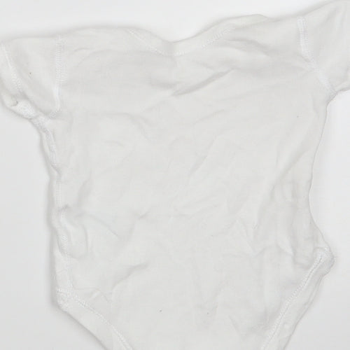 Matalan Baby White  100% Cotton Babygrow One-Piece Size 0-3 Months  Button