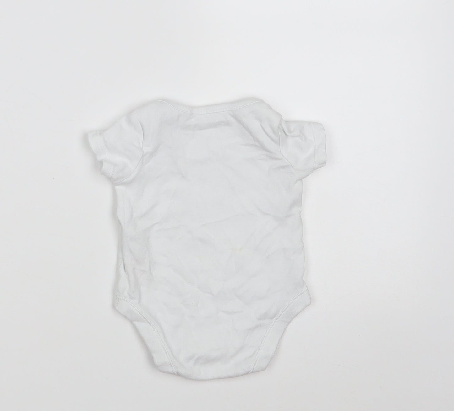 F&F Baby White  100% Cotton Babygrow One-Piece Size 0-3 Months  Button