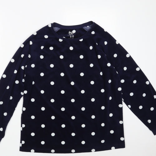 Primark Womens Blue Polka Dot Polyester Top Pyjama Top Size 10