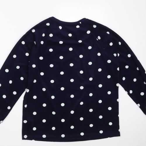 Primark Womens Blue Polka Dot Polyester Top Pyjama Top Size 10