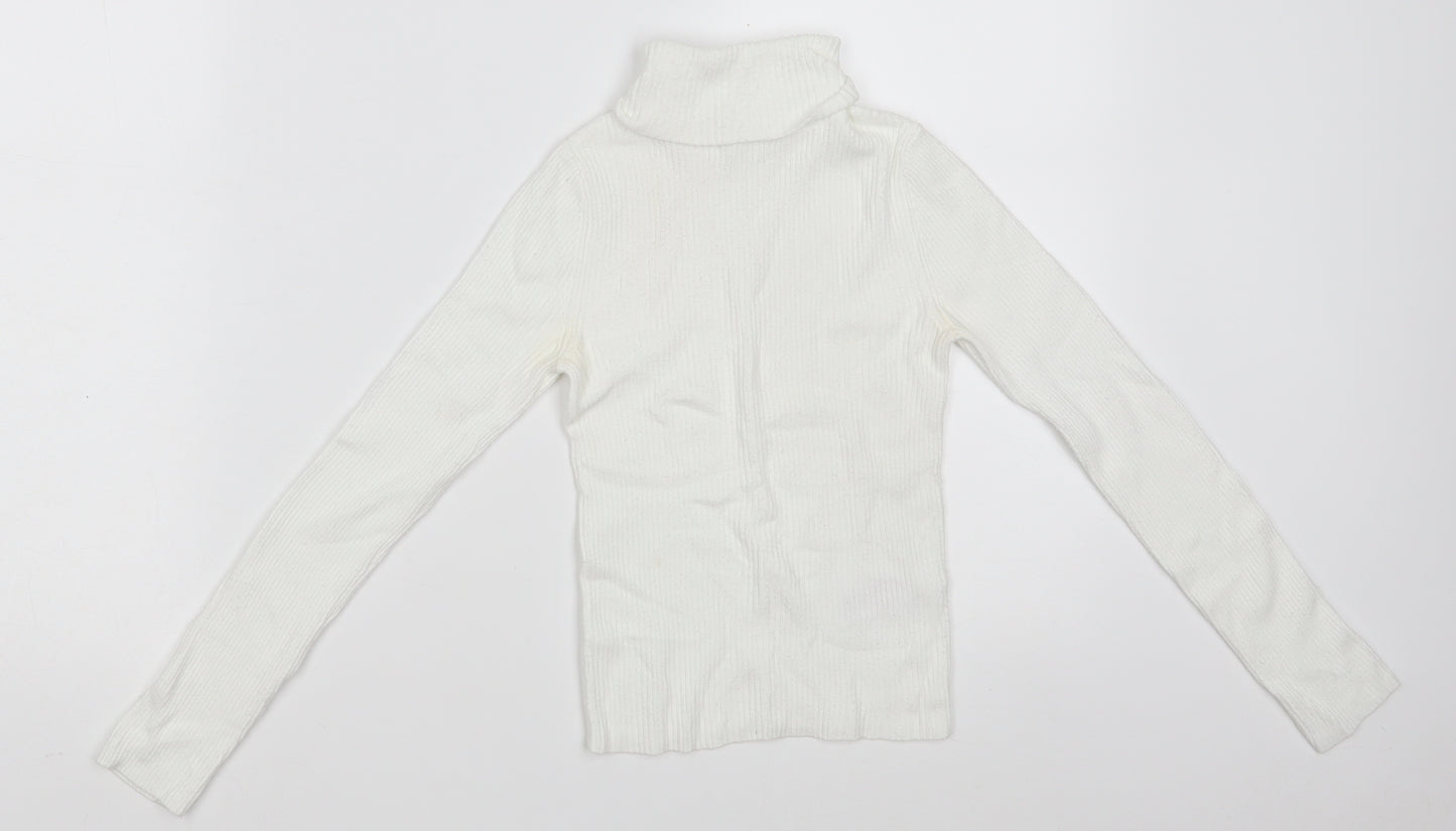 Miss Selfridge Womens White  Nylon Pullover Sweatshirt Size 6