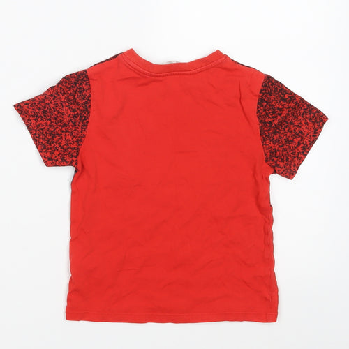 H&M Boys Red  100% Cotton Basic T-Shirt Size 2-3 Years Round Neck  - Spiderman