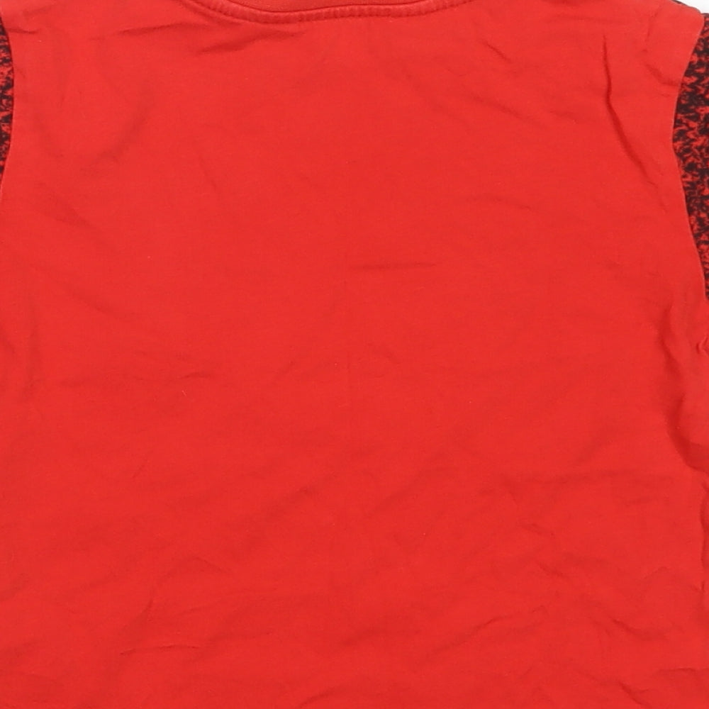 H&M Boys Red  100% Cotton Basic T-Shirt Size 2-3 Years Round Neck  - Spiderman