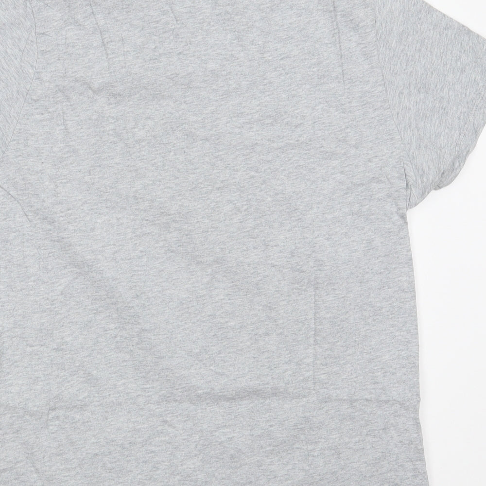 ASOS Womens Grey  100% Cotton Basic T-Shirt Size 10 Crew Neck