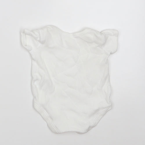Matalan Baby White  100% Cotton Babygrow One-Piece Size 0-3 Months  Button